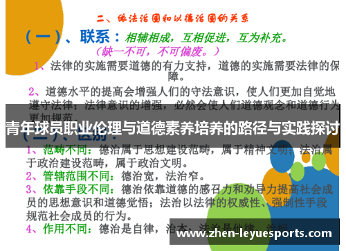 青年球员职业伦理与道德素养培养的路径与实践探讨